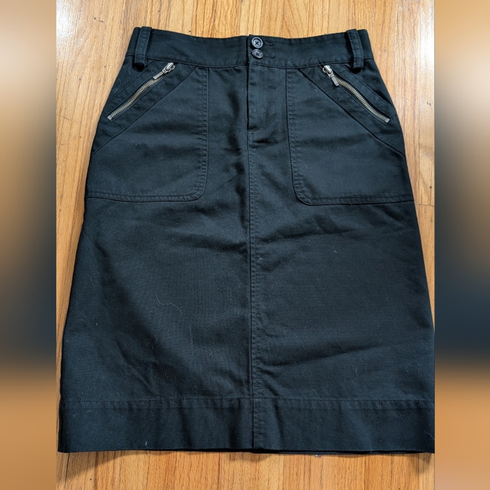 Women's Banana Republic Black Pencil Skirt Knee-Length Casual Size 0